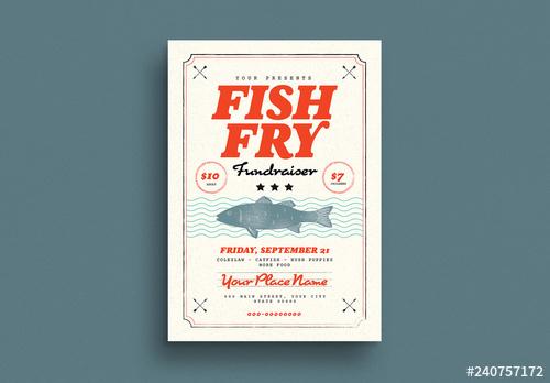 Fish Fry Fundraiser Flyer Layout - 240757172 - 240757172