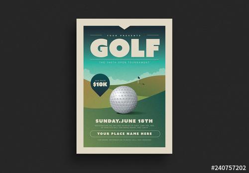 Golf Tournament Flyer Layout - 240757202 - 240757202