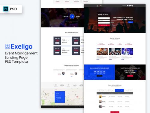 Event Management Landing Page PSD Template - event-management-landing-page-psd-template