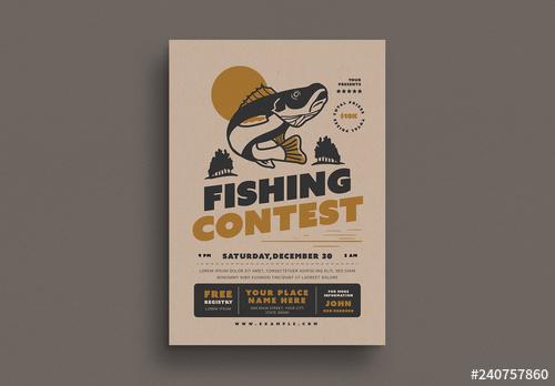 Fishing Contest Event Flyer Layout - 240757860 - 240757860