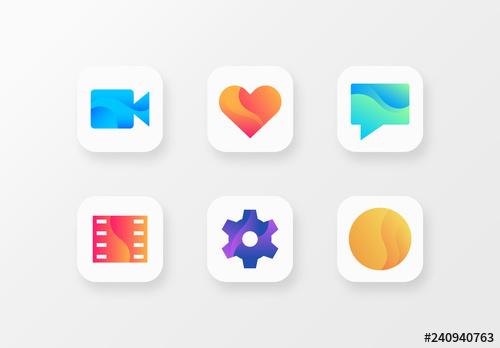 Gradient App Icon Set - 240940763 - 240940763