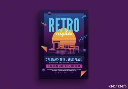 Retro Flyer Layout - 241472476 - 241472476