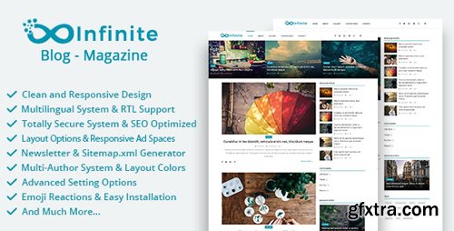 CodeCanyon - Infinite v3.9 - Blog Magazine Script - 19890709 - NULLED