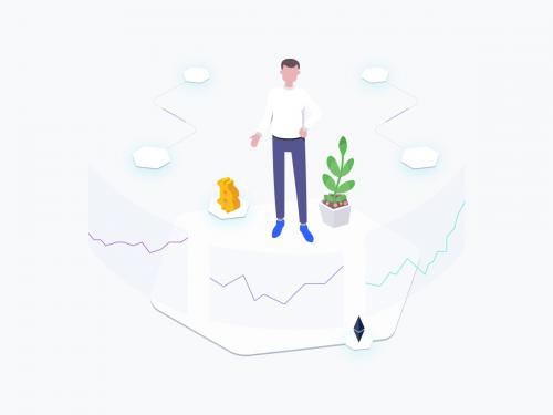 Exchange Blockchain Platform Isometric Graphic - exchange-blockchain-platform-isometric-graphic