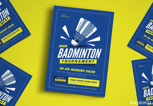 Badminton Flyer Layout - 242203533 - 242203533