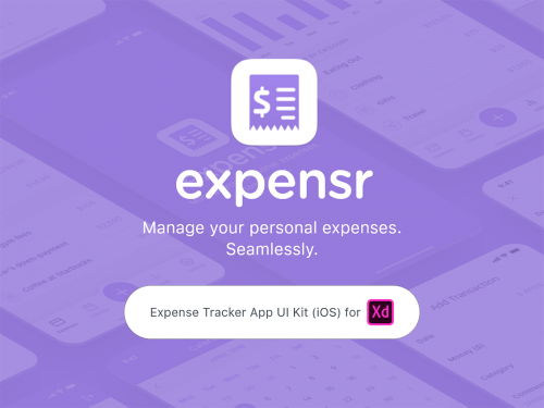 Expensr Expense Tracker App - expensr-expense-tracker-app-ui-kit-ios-for-adobe-xd