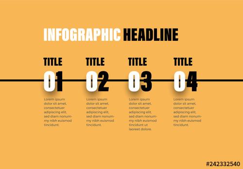 Infographic Timeline with Yellow Background Layout - 242332540 - 242332540