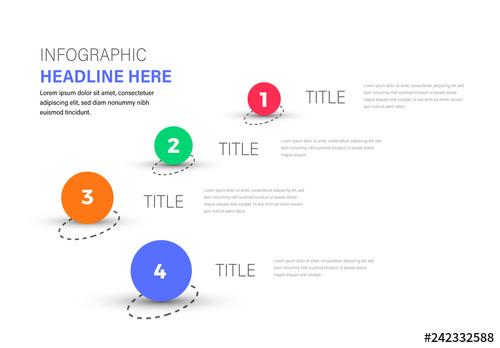 Infographic Layout with Colored Circles - 242332588 - 242332588