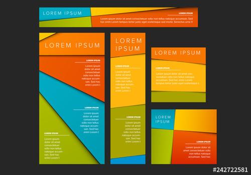 Colorful Web Banner Layout Set - 242722581 - 242722581