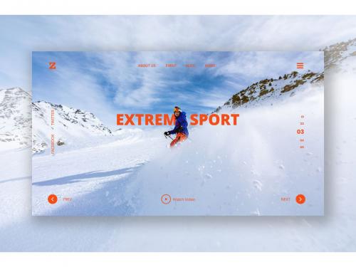 Extreme Sport Hero Header Template - extreme-sport-hero-header-template