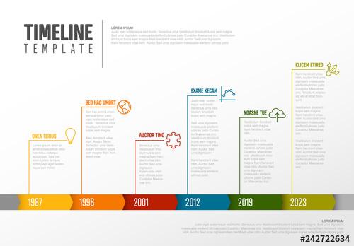 Colorful Timeline Infographic Layout - 242722634 - 242722634