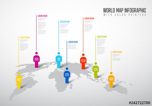 World Map Infographic Layout - 242722700 - 242722700