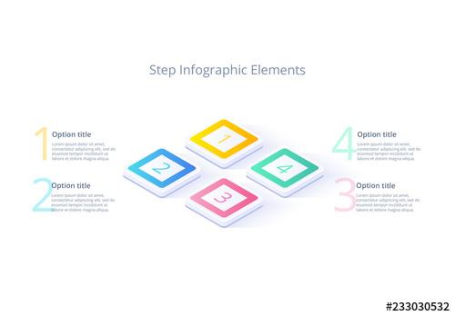 Four Step Infographic Layout - 233030532 - 233030532