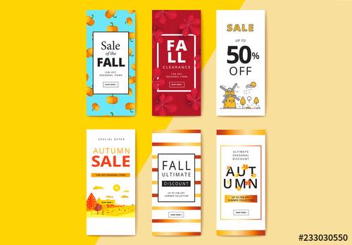 Fall Sale Mobile Banner Layouts - 233030550 - 233030550