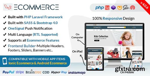 CodeCanyon - Laravel Ecommerce v4.0.6 - Universal Ecommerce/Store Full Website with Themes and Advanced CMS/Admin Panel - 22334657 - NULLED