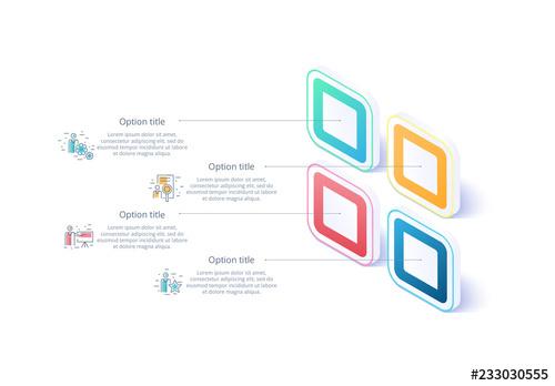 Four Step Infographic Layout - 233030555 - 233030555