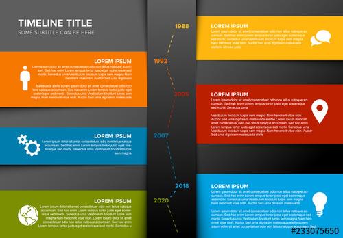 Multicolored Timeline Layout - 233075650 - 233075650