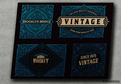 4 Vintage-Style Packing Label Layouts - 233465583 - 233465583