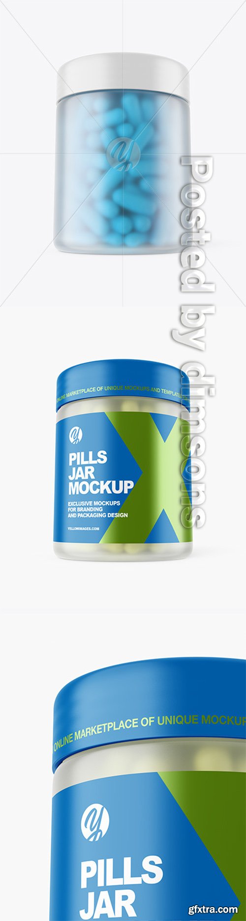 Frosted Pills Jar Mockup 52095