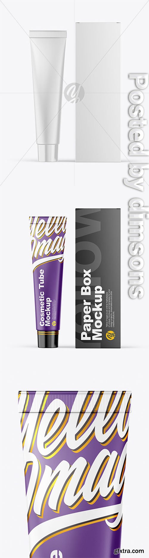 Cosmetic Tube & Box Mockup 52080