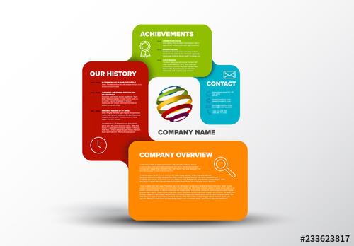 Infographic Layout with Multicolored Rectangles - 233623817 - 233623817