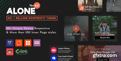 ThemeForest - Alone v6.0 - Charity Multipurpose Non-profit WordPress Theme - 15019939 - NULLED