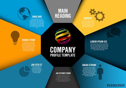 Infographic Layout with Geometric Sections - 233623920 - 233623920