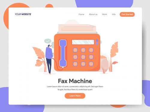 Fax Machine Illustration Concept - fax-machine-illustration-concept