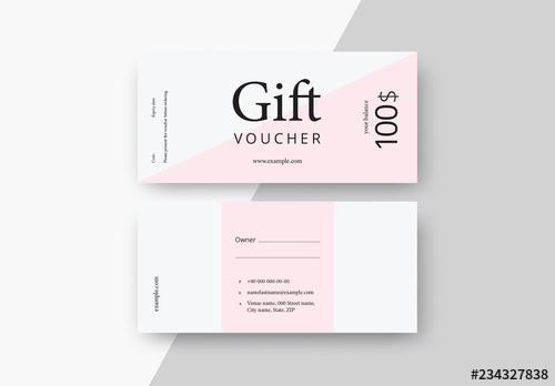 Gift Voucher Layout with Color Blocks - 234327838 - 234327838