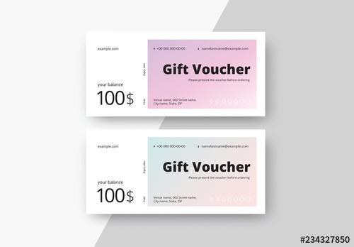 Gift Voucher Layouts with Gradients - 234327850 - 234327850