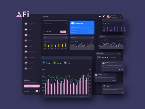 Fi Finance Dashboard Ui Dark - FP - fi-finance-dashboard-ui-dark-p