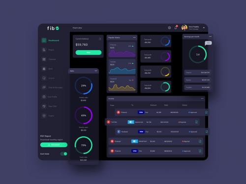 fib Finance Dashboard Ui Dark - FP - fib-finance-dashboard-ui-dark-p