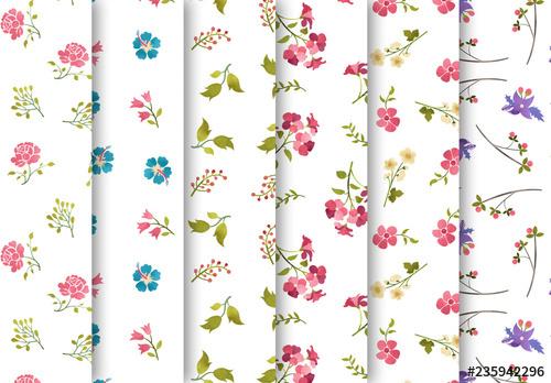 Watercolor Patterns Set - 235942296 - 235942296