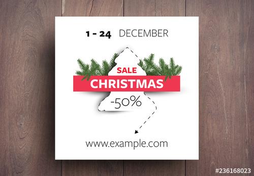 Christmas Sale Advertisement Layout - 236168023 - 236168023