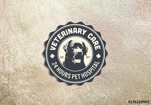 Veterinary Clinic Badge Layout - 236169963 - 236169963