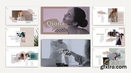 QIONA - Fashion Powerpoint Google Slides and Keynote Templates