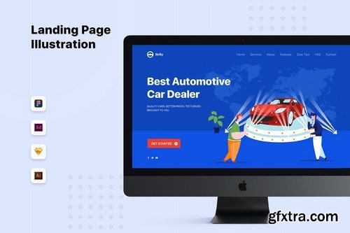 Website Header and  Landing Page Templates Pack