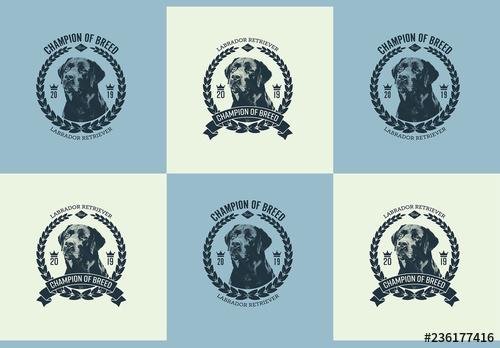 Winner of Dog Show Badge Layout - 236177416 - 236177416