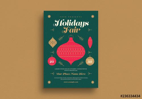 Holiday Fair Event Flyer Layout - 236334434 - 236334434