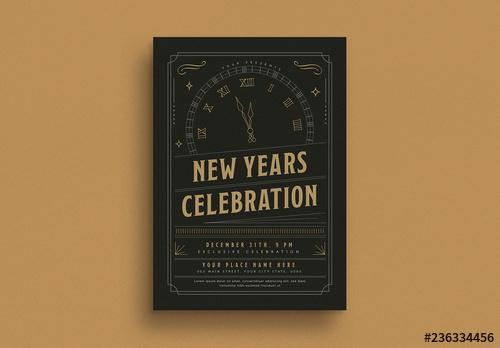 New Year's Eve Celebration Event Flyer Layout - 236334456 - 236334456