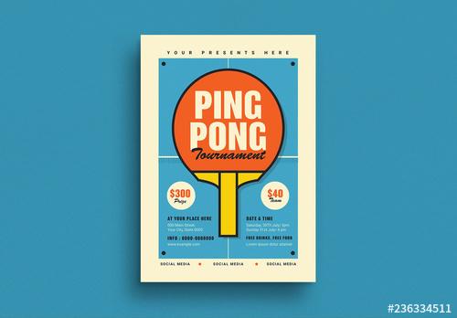 Ping Pong Tournament Event Flyer Layout - 236334511 - 236334511