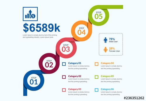 5 Step Infographic Layout - 236351262 - 236351262