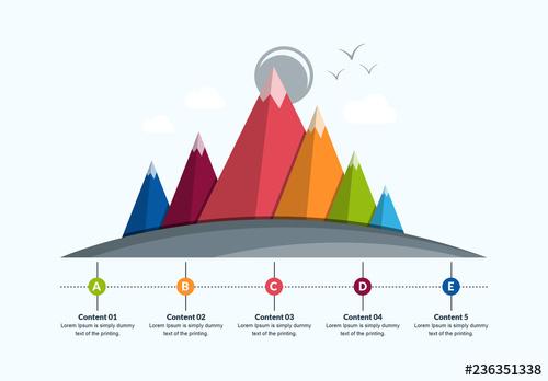 3D Mountain Range Infographic Layout - 236351338 - 236351338