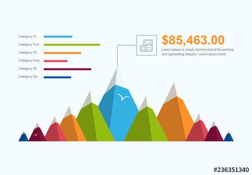 3D Mountain Range Infographic Layout - 236351340 - 236351340