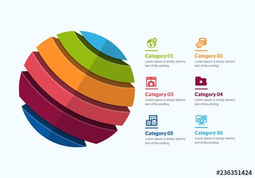 3D Sphere and Icon Infographic Layout - 236351424 - 236351424