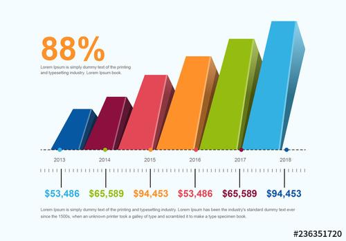 3D Bar Graph Infographic Layout - 236351720 - 236351720