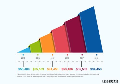 3D Timeline and Graph Infographic Layout - 236351733 - 236351733