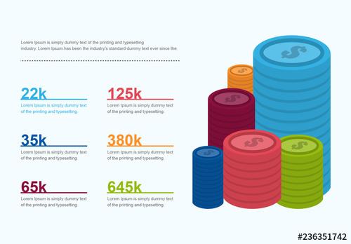 3D Coin Infographic Layout - 236351742 - 236351742