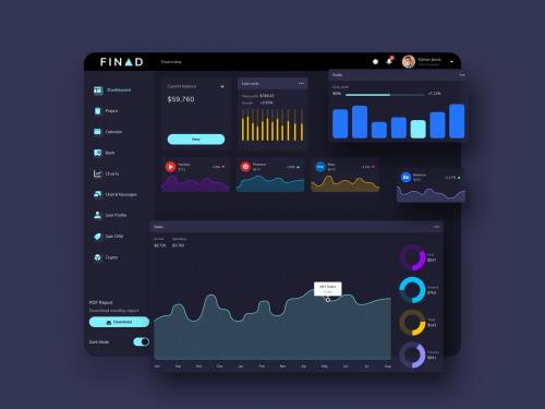 FINAD Finance Dashboard Ui Dark - FP - finad-finance-dashboard-ui-dark-p