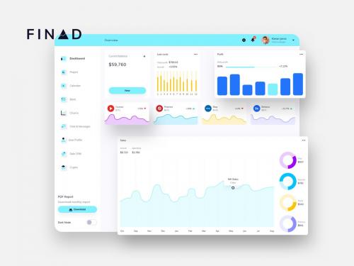 FINAD Finance Dashboard Ui Light - FP - finad-finance-dashboard-ui-light-p